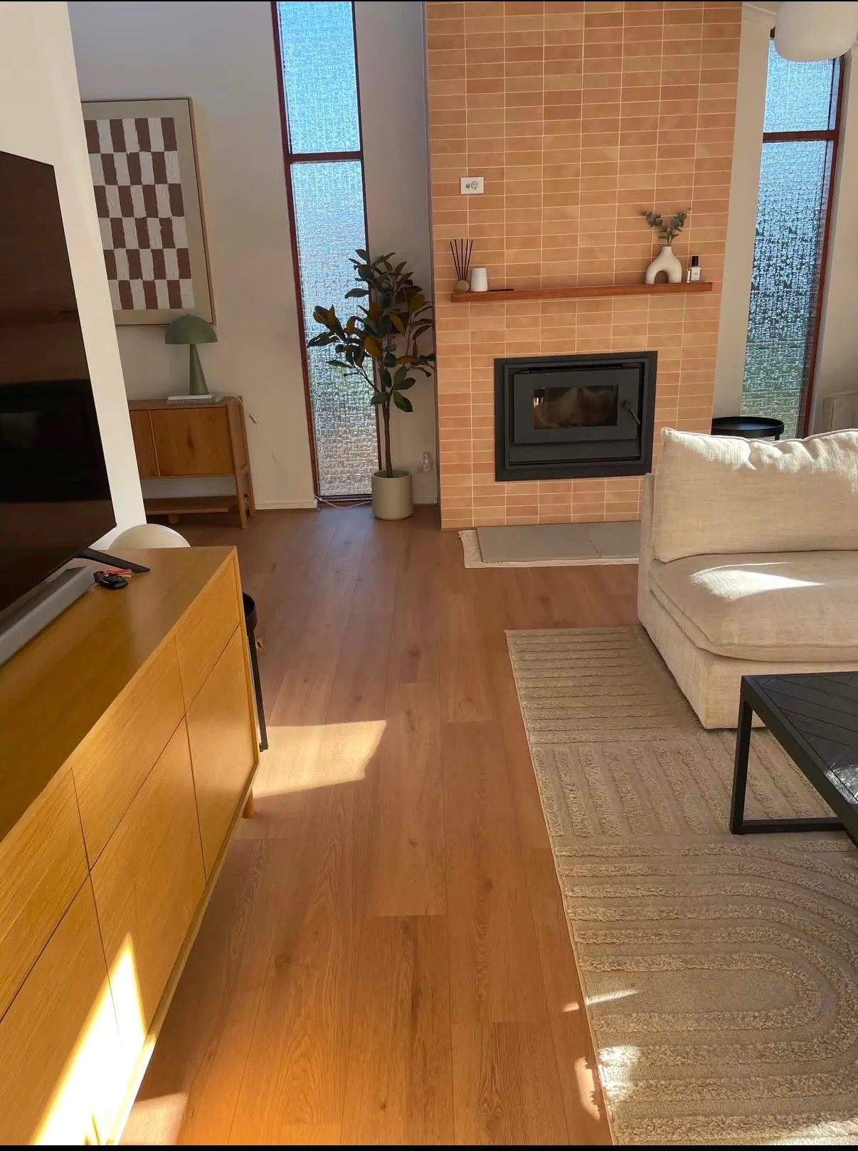 Laminate flooring through a renovated living room in Hahndorf